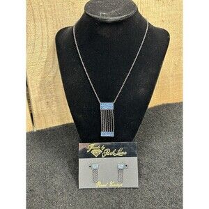 Park Lane " STRIKING " Necklace And Earrings Genuine Austrian Crystals J206